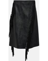 Stella McCartney - Alter Mat Faux Leather Midi Skirt - Lyst