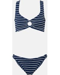 Hunza G - Hallie Striped Ring-detail Bikini - Lyst
