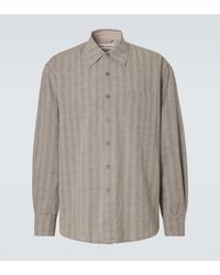 Our Legacy - Above Striped Cotton And Linen-Blend Shirt - Lyst