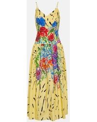 Christopher Kane - Floral Cotton Midi Dress - Lyst