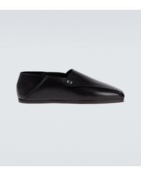 Lemaire Leather Slip-on Shoes - Black