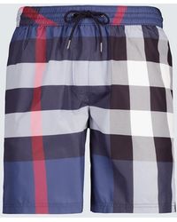 Burberry - Check Swim Shorts - Lyst