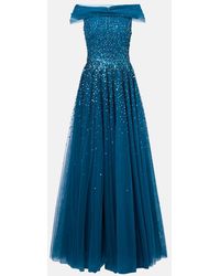 Jenny Packham - Bee Crystal-Embellished Gown - Lyst