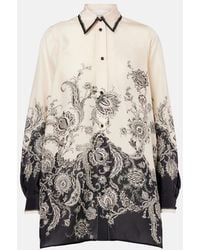 Zimmermann - Camisa Rhiannon De Seda Con Paisley - Lyst