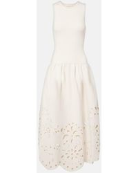 Ulla Johnson - Rosaline Broderie Anglaise Midi Dress - Lyst