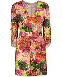 Red - Save 40% Womens Dresses Stella McCartney Dresses Stella McCartney Felicity Floral Silk Minidress in Pink 