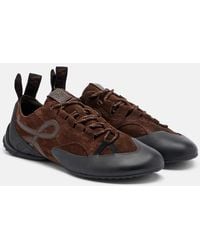 Loewe - Grip Anagram Suede Sneakers - Lyst