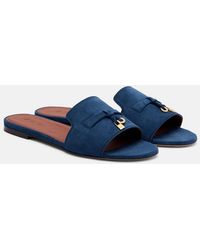 Loro Piana - Pantoletten Aus Veloursleder - Lyst