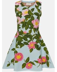 Oscar de la Renta - Camellia Jacquard Minidress - Lyst