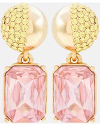 Oscar de la Renta - Crystal-embellished Drop Earrings - Lyst