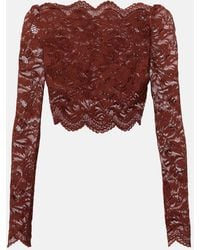 Rabanne - Cropped-Top Aus Spitze - Lyst