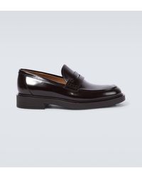 Gianvito Rossi - Harris Leather Penny Loafers - Lyst
