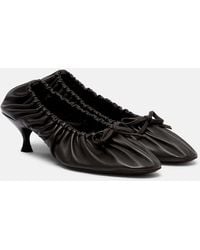 Herbert Levine - Gather Around Ruched Leather Pumps - Lyst