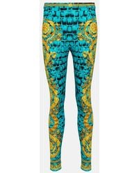 Versace - Regalia Baroque Jersey Leggings - Lyst