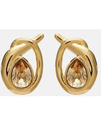 Oscar de la Renta - Looped Crystal-Embellished Earrings - Lyst