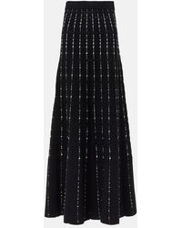 JOSEPH - Ribbed-Knit Cotton-Blend Maxi Skirt - Lyst