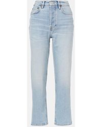 RE/DONE - 70S Stove Pipe High-Rise Straight Jeans - Lyst