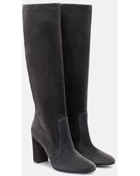Gianvito Rossi - Glen 85 Suede Knee-High Boots - Lyst
