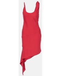 Courreges - Scarf-Detail Asymmetric Minidress - Lyst