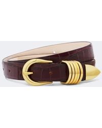 DEHANCHE - Hollyhock Croc-Effect Leather Belt - Lyst