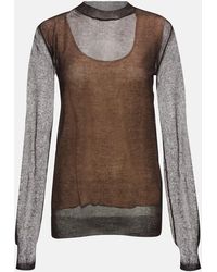 Tod's - Sheer Cotton-blend Sweater - Lyst