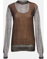 Tod's - Sheer Cotton-Blend Sweater - Lyst