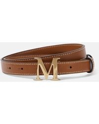 Max Mara - Ceinture En Cuir A Logo - Lyst