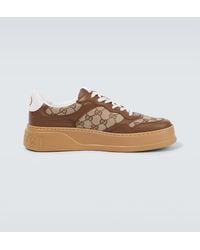 Gucci - GG Canvas & Leather Sneaker - Lyst