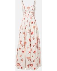 Agua Bendita - Lima Printed Linen Maxi Dress - Lyst
