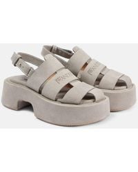 JW Anderson - Fisherman Leather Platform Sandals - Lyst