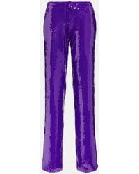 LAQUAN SMITH - Weite Hose Mit Pailletten - Lyst