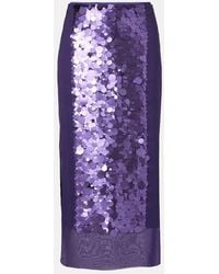 JOSEPH - Cambo Sequined Midi Skirt - Lyst