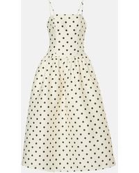 Self-Portrait - Robe En Taffetas A Pois - Lyst