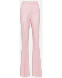 Valentino - Pantaloni flared in Crepe Couture - Lyst