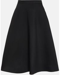 Valentino - Crepe Couture High-rise Midi Skirt - Lyst