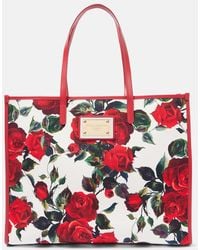 Dolce & Gabbana - Shopper Large Aus Canvas Mit Leder - Lyst