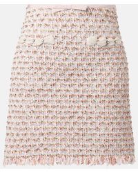 Valentino - Embellished Tweed Miniskirt - Lyst
