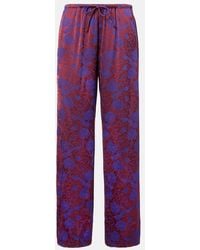 Dries Van Noten - Jacquard Straight Pants - Lyst