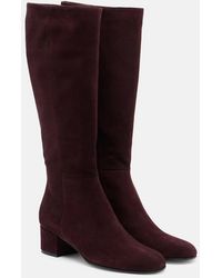 Gianvito Rossi - Joelle Suede Knee-High Boots - Lyst