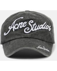 Acne Studios - Casquette brodee en coton a logo - Lyst