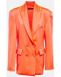 Alex Perry - Wells Crepe Satin Blazer - Lyst