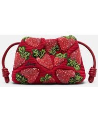 Loewe - Paula's Ibiza Flamenco Mini Beaded Clutch - Lyst