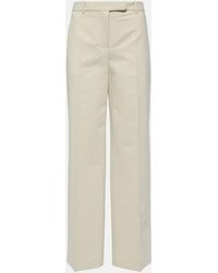 The Row - Banew Cotton And Wool Wide-leg Pants - Lyst