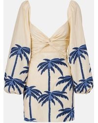 Johanna Ortiz - The Power Of The Sea Cotton-Blend Minidress - Lyst