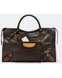 Balenciaga - Le City Uptown Medium Leather Top-Handle Bag - Lyst