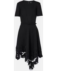 Oscar de la Renta - Asymmetric Wool-Blend Midi Dress - Lyst