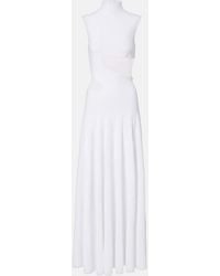 Alaïa - Turtleneck Maxi Dress - Lyst