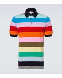 Allude - Striped Cashmere Polo Sweater - Lyst