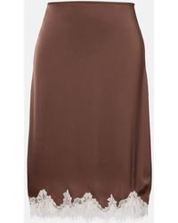 Faithfull the Brand - Marisol Lace-Trimmed Midi Skirt - Lyst