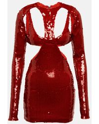 LAQUAN SMITH - Sequined Cutout Minidress - Lyst